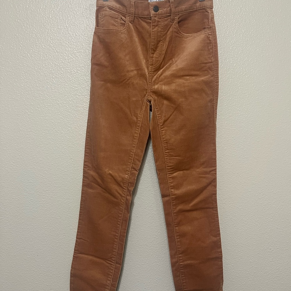 LOFT High Rise Corduroy Pants in Tan